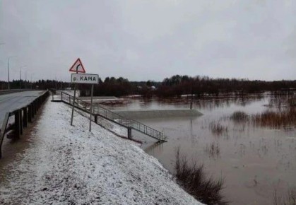 Продолжается подъем воды на р. Кама на востоке Кировской области