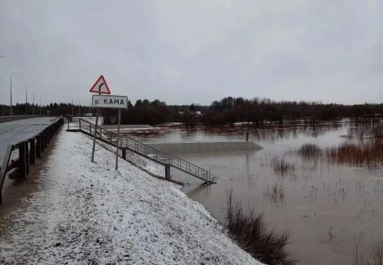 Продолжается подъем воды на р. Кама на востоке Кировской области