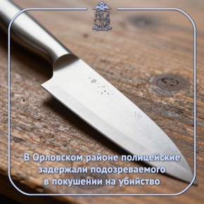 Сотрудники отделения полиции «Орловское» межмуниципального отдела МВД России «Юрьянский» в дежурные сутки раскрыли покушение на убийство