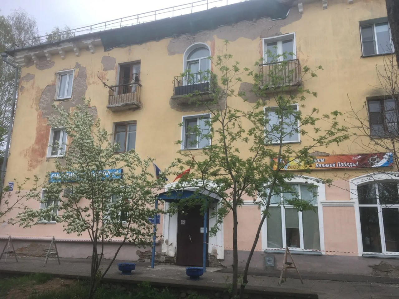 Ремонт фасада здания на ул. Щорса, 35 – ответственность управляющей компании