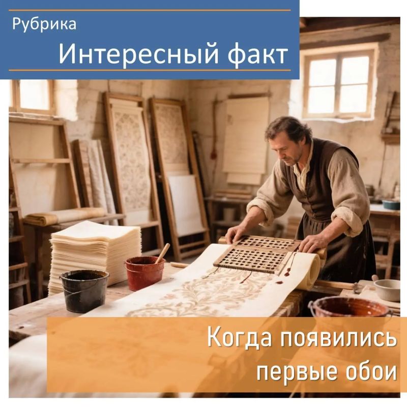 История появления обоев началась в Китае, за 200 лет до нашей эры