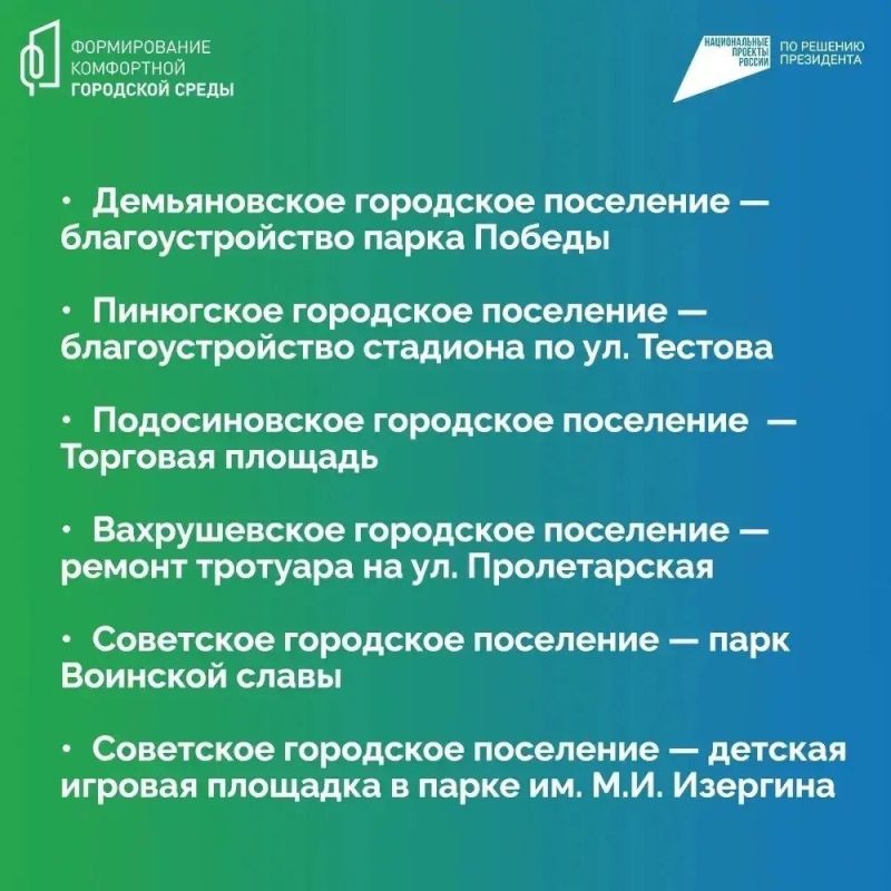 Подведены итоги Всероссийского голосования за общественные пространства для благоустройства в 2027 году Подведены итоги Всероссийского голосования за общественные пространства для благоустройства в 2027 году