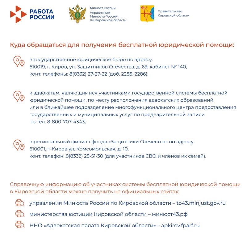 С 6 по 12 июля в Кировской области пройдет Неделя правовой помощи С 6 по 12 июля в Кировской области пройдет Неделя правовой помощи