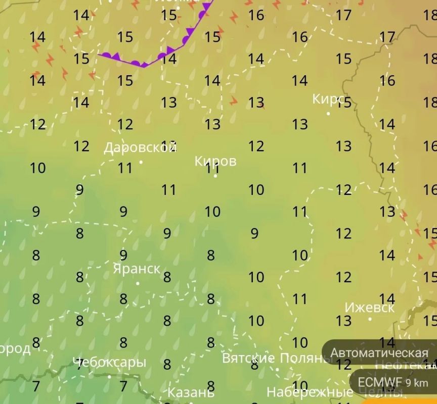 На юге Кировской области 14 августа ожидается резкое похолодание до +8 °C