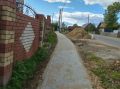 В Афанасьево благоустраивают тротуары на улице Красных Партизан