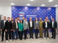 После закрытия избирательных участков секретарь Кировского регионального отделения "Единой России", губернатор Александр Соколов приехал в штаб партии