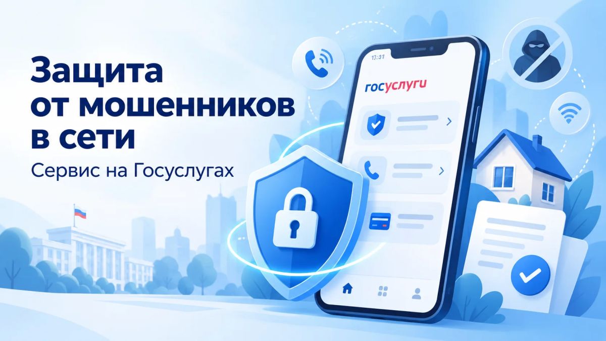 На Госуслугах доступен сервис «Защита от мошенников в сети»