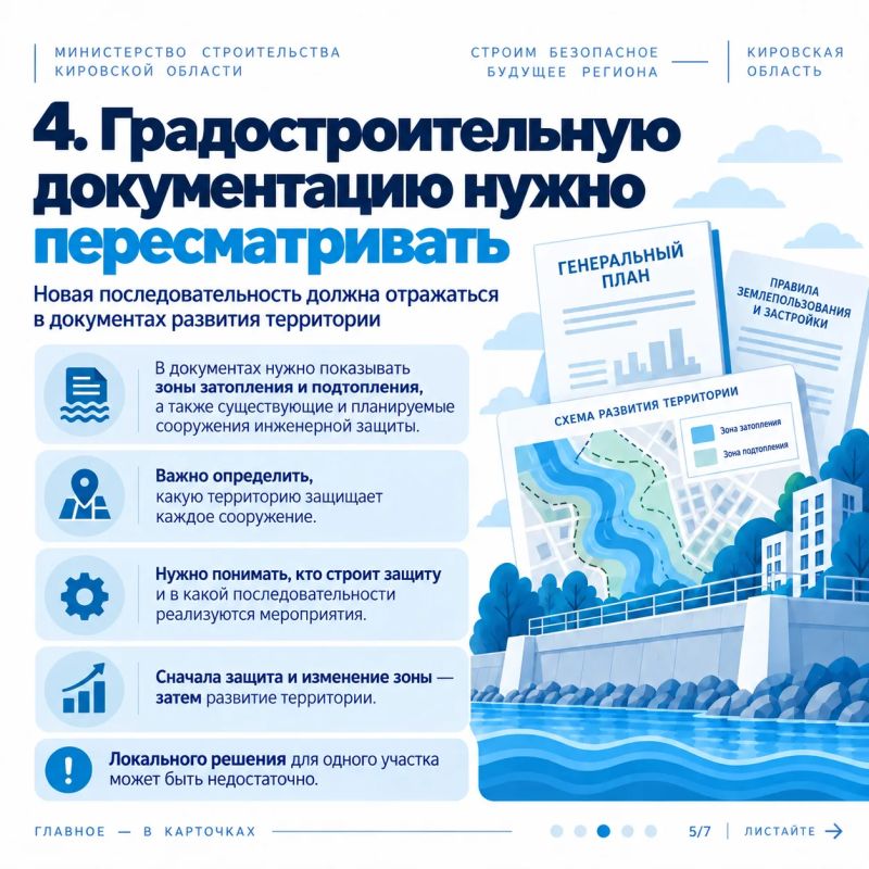Изменились правила строительства в зонах затопления и подтопления — собрали в карточках ключевые изменения, которые важно учитывать при планировании и реализации проектов Изменились правила строительства в зонах затопления и подтопления — собрали в карточках ключевые изменения, которые важно учитывать при планировании и реализации проектов