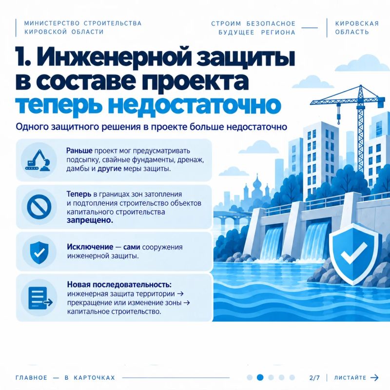 Изменились правила строительства в зонах затопления и подтопления — собрали в карточках ключевые изменения, которые важно учитывать при планировании и реализации проектов Изменились правила строительства в зонах затопления и подтопления — собрали в карточках ключевые изменения, которые важно учитывать при планировании и реализации проектов