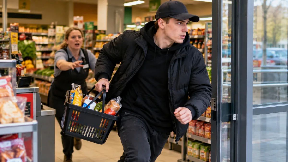 В Кирове мужчина не смог унести украденные продукты